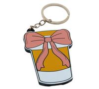 Fdit Ouvre Canette Porte Clés avec Nœud Décoratif, Accessoire Portable Double Usage, for Pique Nique, Camping, Voyage (Ouvre-bouteille de porte-clés de thé au lait)