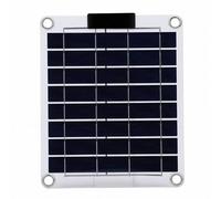 Fdit Panneau Solaire 30W Transparent Bifacial Monocristallin, Double Ports Type C avec Câble de Charge Rapide, pour Camping Voyage Activités de Plein Air