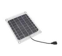 Fdit Panneau Solaire de Sortie USB 10 W, Production D'énergie Double Face avec Conception Transparente, Microprocesseur intégré pour Camping en Plein Air, Voyage, Chargeur Portable