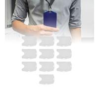 Fdit Paquet de 10 Porte-cartes d'identité à Double Fente pour Carte, étui pour Badge en PP Horizontal et Vertical 9,4x6,3 Cm pour Carte d'identité de Travail, Laissez-passer de (10PCS)