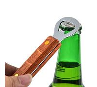 Fdit Paquet de 2 Ouvre-bouteille Ouvre-bière -boîte avec Poignée en Bois en Acier Inoxydable pour la Cuisine Bar Maison (Café)