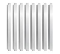 Fdit Paquet de 8 Barres D'adaptateur de Table à Vapeur en Acier Inoxydable, Séparateur de Nourriture en Métal de 12 Pouces pour Casseroles de Taille Fractionnée Complète, Service de (SILVER)