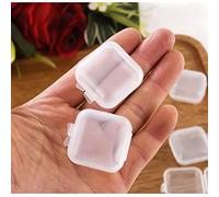 Fdit Petit Récipient en Plastique Transparent avec Couvercle, PP, Boîte Portable Mini pour Perles, Bijoux, Pilules, Bouchons D'oreilles, Accessoires de Quincaillerie
