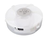Fdit Piège à Mouches électrique Automatique, Rechargeable par USB, Rotatif à 360 Degrés avec Plateau Détachable, pour la Cuisine, Le Restaurant, Le Bureau et la Maison