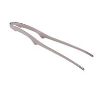 Fdit Pince à Glaçons en Acier Inoxydable 304, Poignée Ergonomique Dentelée Antidérapante, 9,45 Pouces, Antirouille, Facile à Nettoyer avec Finition Polie Estampillée pour le Service de (Plaqué noir)