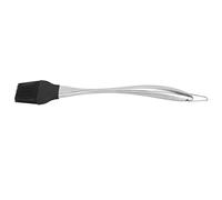 Fdit Pinceau à Pâtisserie en Silicone, Manche en Acier Inoxydable, Tête de Brosse Amovible, avec Poils Résistants à la Chaleur et Crochet de Queue, pour la (430 manche courbé grand noir)
