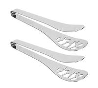 Fdit Pinces de Cuisine en Acier Inoxydable 304, Lot de 2 Pinces Anti-brûlure pour Barbecue avec Design Antidérapant Poli pour Cuisson des Steaks et Grillades