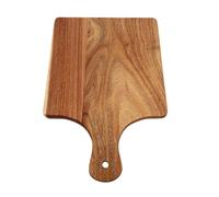 Fdit Planche à Pizza en Bois, Planche à Découper Réversible Double Face, Plateau en Bois Naturel avec Poignée Antidérapante pour le Service des Aliments, Assiette à Fromage, (style plat)