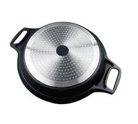 Fdit Poêle à Frire Antiadhésive en Aluminium, Poêle Double Poignée avec Poignées Ergonomiques Larges, for la Cuisson, la Pâtisserie, le Grillage, le Mijotage et la Préparation de (32cm/12.6in)