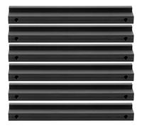 Fdit Poignée en Forme de T élégantes Poignées de Traction en Alliage D'aluminium Noir pour Armoire et Tiroir 6 Ensembles (96MM)