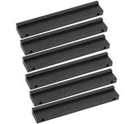 Fdit Poignée en Forme de T élégantes Poignées de Traction en Alliage D'aluminium Noir pour Armoire et Tiroir 6 Ensembles (64MM)