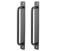 Fdit Poignées de Porte Coulissantes élégantes en Alliage D'aluminium Noir pour Armoires, Armoires, Garages, Lot de 2
