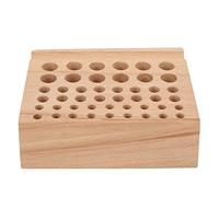 Fdit Porte-outils D'artisanat du Cuir, 46 Trous en Bois pour Tampons, Ciseaux, Peinture