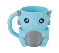Fdit Porte-pinte de Crème Glacée, Poignée Isolée en Forme de Dragon Mignon Bleu avec Fente pour Cuillère