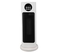 Fdit Radiateur Céramique 1500W, Tour Oscillante à Angle Large de 70 Degrés, avec Télécommande et Minuterie, pour Usage Intérieur, Fonctionnement Silencieux (Prise UE 220V)