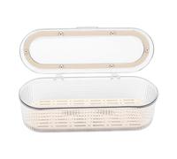 Fdit Rangement de Couverts, Organisateur D'ustensiles de Cuisine, Support de Couverts avec Fentes de Drainage et Couvercle Transparent pour Cuillères (Boîte de rangement pour )