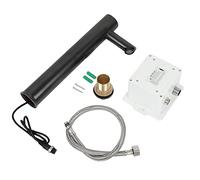 Fdit Robinet à Capteur sans Contact, Activation Automatique du Mouvement Infrarouge pour Salle de Bain et Cuisine, Corps en Laiton avec Filetage G1 2 et alimenté par Batterie (peinture noire)