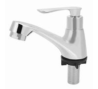 Fdit Robinet de Cuisine G1/2 Pouces en Alliage de Zinc, Robinet D'eau à Poignée Unique avec Finition Chromée Résistante aux Rayures pour Lavabo de Salle de Bains