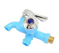 Fdit Robinet pour Bassin avec 2 Sorties et Interrupteur Indépendant, Filetage Externe G1/2 pour Tuyau D'arrosage, Machine à Laver, Chauffe-eau
