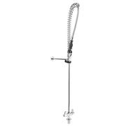 Fdit Robinet Vertical G1/2 avec Pommeau de Douche Extractible, Tuyau de 90 Cm pour Cuisine Commerciale, Bar, Comptoir, Hôtellerie (Modèle EQ2801A (sans pendule))
