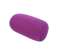 Fdit Rouleau Cervical Rond Mini Coussin de Dos en Microbilles Rouleau Coussin Voyage Maison Sommeil Support de Cou Confortable(Mauve)