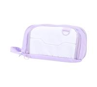 Fdit Sac à Stylos Violet de Grande capacité, Organisateur de Rangement de Voyage Portable à 3 Compartiments pour étudiants