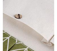 Fdit Sac de Rangement en Coton et Lin à 7 Poches, Organisateur Mural à Suspendre, Pochette de Porte avec Poteau de Suspension en Bois pour Chambre à Coucher, Salon, Bureau, Cuisine, (Green)