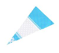 Fdit Sacs à Friandises Transparents avec Attaches Torsadées, Paquet de 50 Sacs à Biscuits en PET de qualité Alimentaire, Grandes Pochettes Flexibles pour Collations DIY pour (Bleu 4 soie*17CM*30CM)