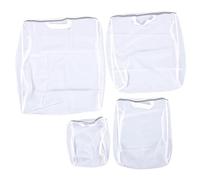 Fdit Sacs à Linge en 3D, Sacs de Lavage Pliables et Respirants, Pochettes à Fermeture éclair pour Machine à Laver avec Poignées Suspendues pour Voyage (4PCS)