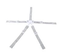 Fdit Sangles de Chaise Haute, Harnais Réglable à 5 Points, Ceinture de sécurité pour bébé avec Boucle pour Poussette et Repas pour Tout-petits (Bracelet bouton blanc 5 points)