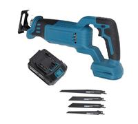 Fdit Scie Sabre sans Fil 88V Brushless, Vitesse Variable 0-3500SPM, avec Batterie 4000mAh, 8 Lames de Scie, Changement de Lame sans Outil, pour Bois, Métal, PVC (Prise UE 100-240V)
