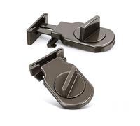 Fdit Serrure de Fenêtre, 2 Pièces, Serrure de sécurité Coulissante Universelle Réglable en Fer (BROWN)