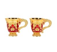 Fdit Set de 2 Verres à Vin, Tasses Vintage émaillées for Apéritif