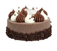Fdit Simulation de Gâteau, 4 Pouces, Modèle de Faux Gâteau d'anniversaire, Crème au Chocolat, Accessoire en PVC pour Affichage de Boulangerie, Photographie de Mariage, 10 Cm (1PCS)