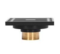 Fdit Siphon de Sol 4 Pouces Acier Inoxydable 304 Anti-odeur | Bonnet de Vidange Noir, Joint en Cuivre à étanchéité Gravitaire, Couvercle Filtre à Cheveux, Grand Débit pour Salle de