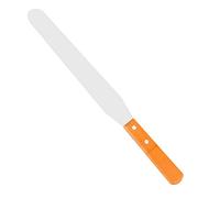 Fdit Spatule à Glaçage en Acier Inoxydable avec Manche en Bois, pour Décoration de Gâteaux, Pâtisserie, Crème Fondante Lissante, 14.7 Pouces