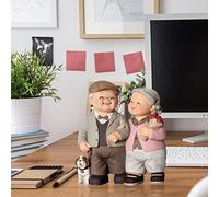 Fdit Statue de Couple de Personnes âgées en Résine, Ornement Artisanal Exquis, Figure Romantique pour la Décoration, Idéale pour Noël pour Les Amoureux (Avez-Vous Tout Le Chemin)
