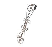 Fdit Support de Couronne en Métal Robuste avec Motif à Volutes Vintage, Idéal pour les Portes D'entrée et la Décoration Saisonnière, en Acier