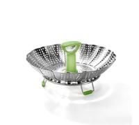 Fdit Support de Cuisson à la Vapeur en Acier Inoxydable, Cuiseur Vapeur Extensible Multifonctionnel Pliable avec Poignée Résistante à la Chaleur pour Légumes, Fruits de Mer, œufs, (11 pouces)