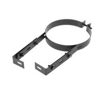 Fdit Support de Support de Tuyau de Cheminée, Mural Réglable en Acier Inoxydable (BLACK 11,02x5,91x1,57 pouces)
