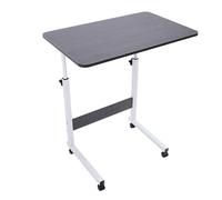 Fdit Table de Lit Réglable en Hauteur, Bureau Mobile sur roulettes en | Table D'appoint Roulante en C, Charge 20 Kg, Cadre en Fer, pour Petits Espaces