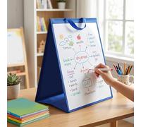 Fdit Tableau Blanc Effaçable à Sec de Bureau, Tableau Blanc Debout Portatif Pliant Double Face avec Poignée pour les Voyages D'école à Domicile de Bureau
