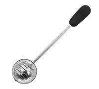 Fdit Tamiseur à Farine en Acier Inoxydable, Saupoudreur à Sucre Glace avec Tamis Fin, 18,2x4,2 Cm, pour Pâtisserie et Saupoudrage (BLACK)