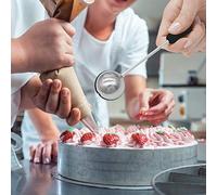 Fdit Tamiseur à Farine en Acier Inoxydable, Saupoudreur à Sucre Glace avec Tamis Fin, 18,2x4,2 Cm, pour Pâtisserie et Saupoudrage (PINK)