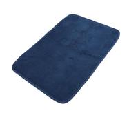 Fdit Tapis de Bain en Mousse à Mémoire de Forme, Tapis de Salle de Bain en Polaire Ultra Doux Bleu Marine avec Support Antidérapant en PVC à Séchage Rapide 16 X 24 Pouces