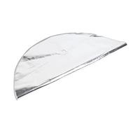 Fdit Tapis de Foyer Rond, Gris argenté Résistant à la Chaleur, Protège Les Terrasses des Brûlures pour Les Barbecues Extérieurs - 1 unité (91cm)