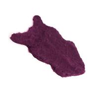 Fdit Tapis en Fausse Fourrure de Mouton Artificiel, 40x60cm, Doux, avec Support en Cuir Antidérapant, pour Chambre à Coucher, Salon, canapé, Décoration de Sol (Purple)