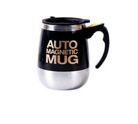 Fdit Tasse de Mélange Automatique de 400 Ml, Tasse à Agitation Magnétique, à café Auto-agitante avec Agitateur Amovible, Conception D'isolation Thermique pour Boissons Chaudes (BLACK)