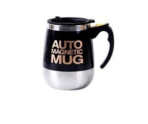 Fdit Tasse de Mélange Automatique de 400 Ml, Tasse à Agitation Magnétique, à café Auto-agitante avec Agitateur Amovible, Conception D'isolation Thermique pour Boissons Chaudes (BLACK)