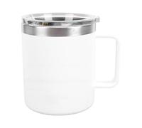 Fdit Tasse en Acier Inoxydable avec Couvercle Coulissant, Tasse Antidérapante à Poignée Ergonomique (450ML)